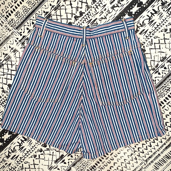 Niki-Lee Red, White And Blue Striped Shorts - Picture 2 of 7